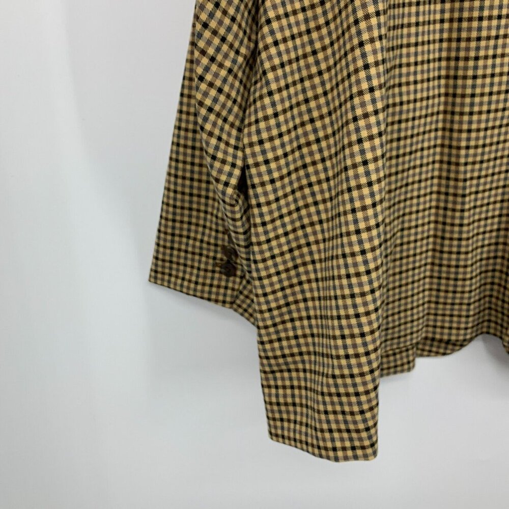 a.n.a Blazer Brown Gingham Plaid Single Button Front NWT - Picture 8 of 10